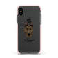 Dutch Shepherd Personalised Apple iPhone Xs Impact Case Pink Edge on Black Phone