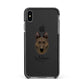 Dutch Shepherd Personalised Apple iPhone Xs Max Impact Case Black Edge on Black Phone