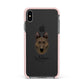 Dutch Shepherd Personalised Apple iPhone Xs Max Impact Case Pink Edge on Black Phone