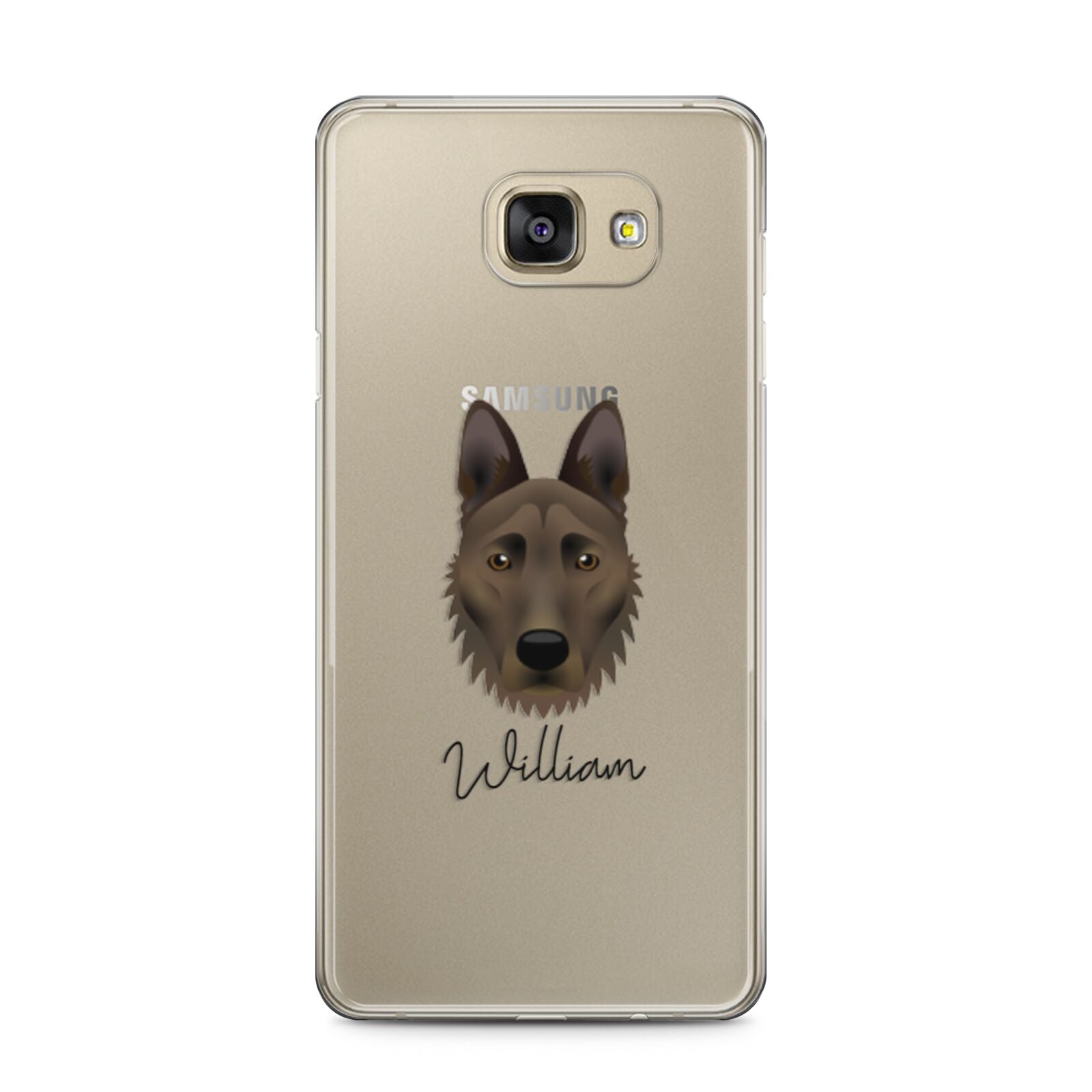 Dutch Shepherd Personalised Samsung Galaxy A5 2016 Case on gold phone