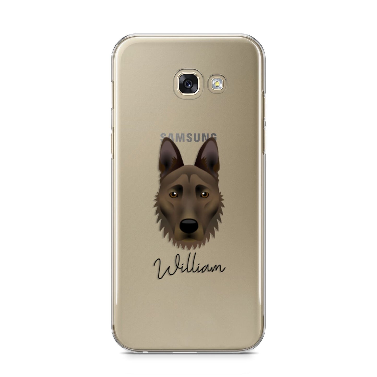 Dutch Shepherd Personalised Samsung Galaxy A5 2017 Case on gold phone