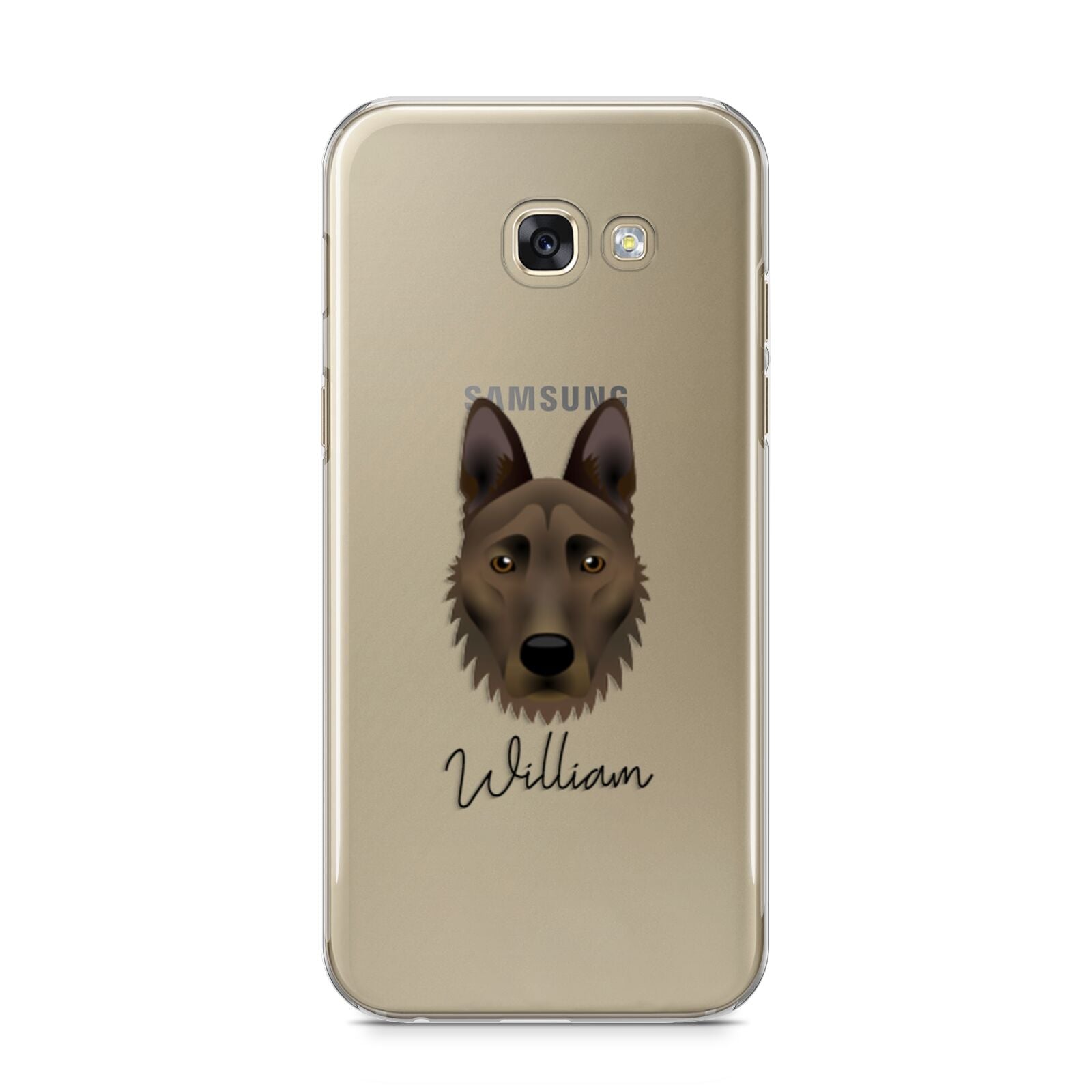 Dutch Shepherd Personalised Samsung Galaxy A5 2017 Case on gold phone