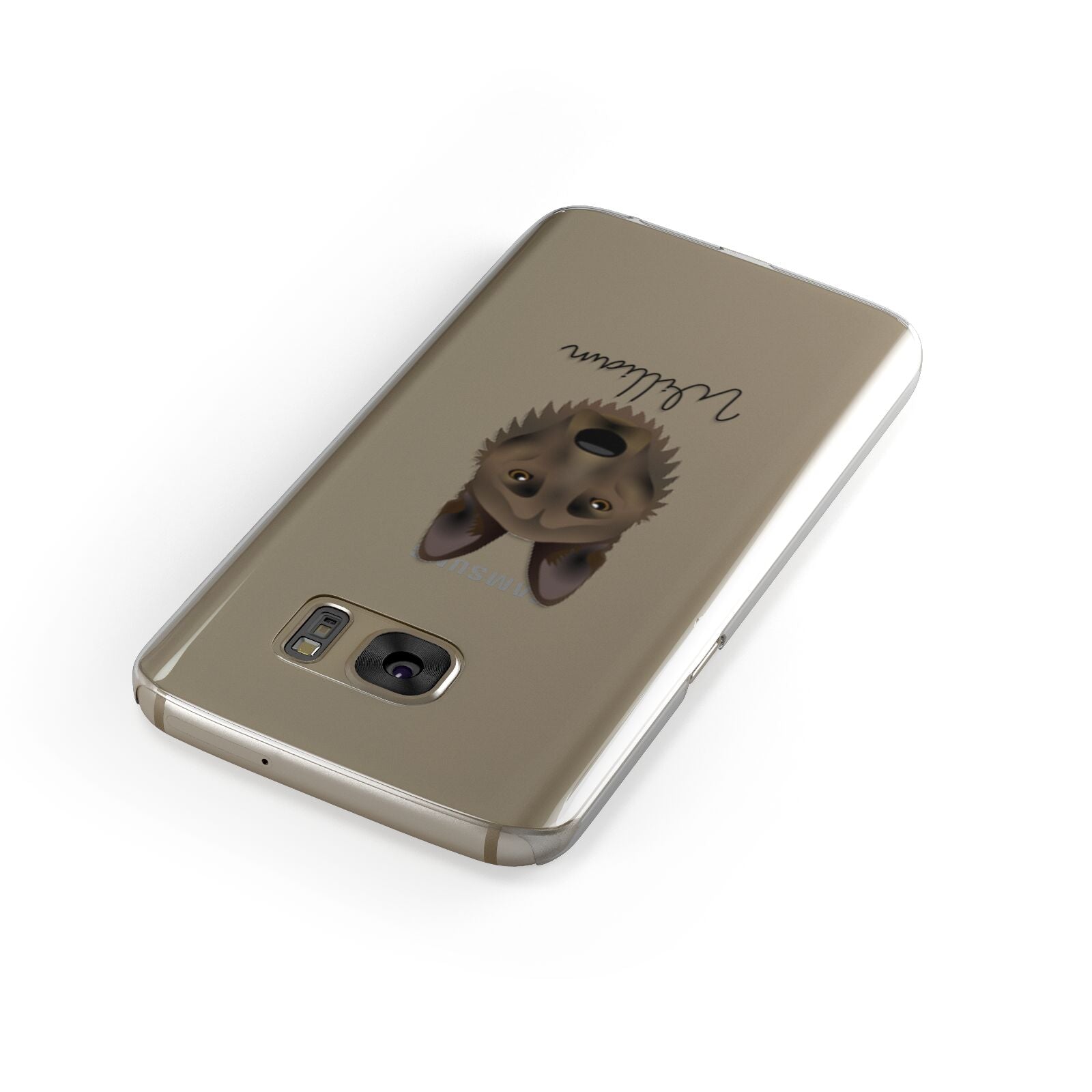 Dutch Shepherd Personalised Samsung Galaxy Case Front Close Up