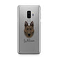 Dutch Shepherd Personalised Samsung Galaxy S9 Plus Case on Silver phone