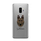 Dutch Shepherd Personalised Samsung Galaxy S9 Plus Case on Silver phone