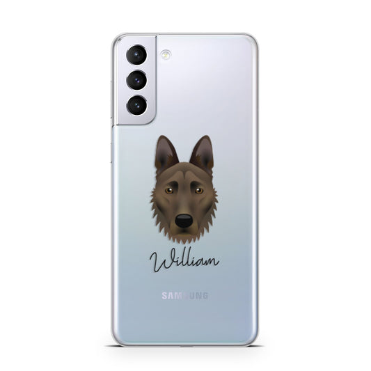 Dutch Shepherd Personalised Samsung S21 Plus Phone Case