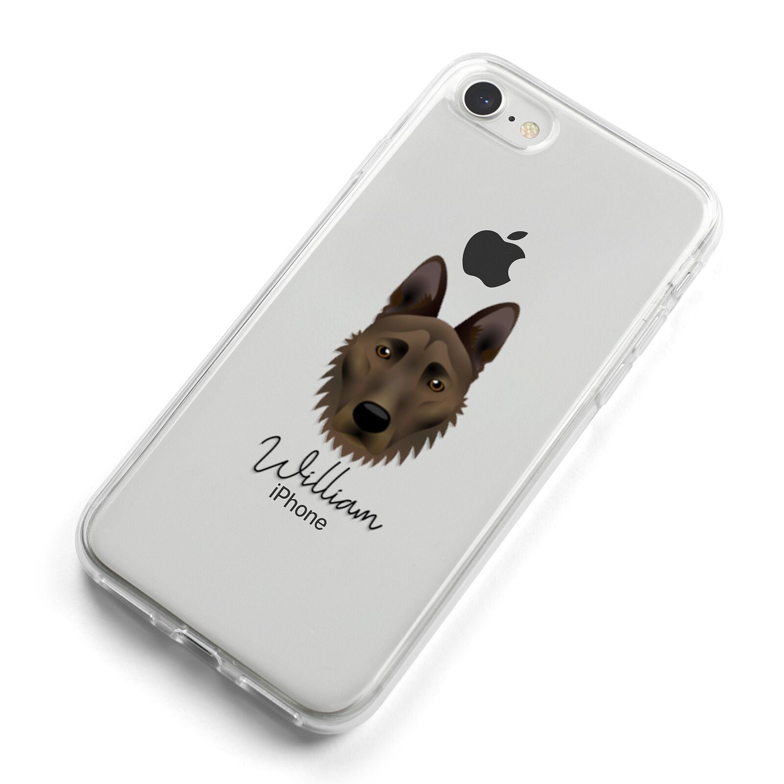 Dutch Shepherd Personalised iPhone 8 Bumper Case on Silver iPhone Alternative Image
