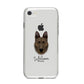 Dutch Shepherd Personalised iPhone 8 Bumper Case on Silver iPhone