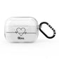 ECG Effect Heart Beats with Name AirPods Pro Clear Case