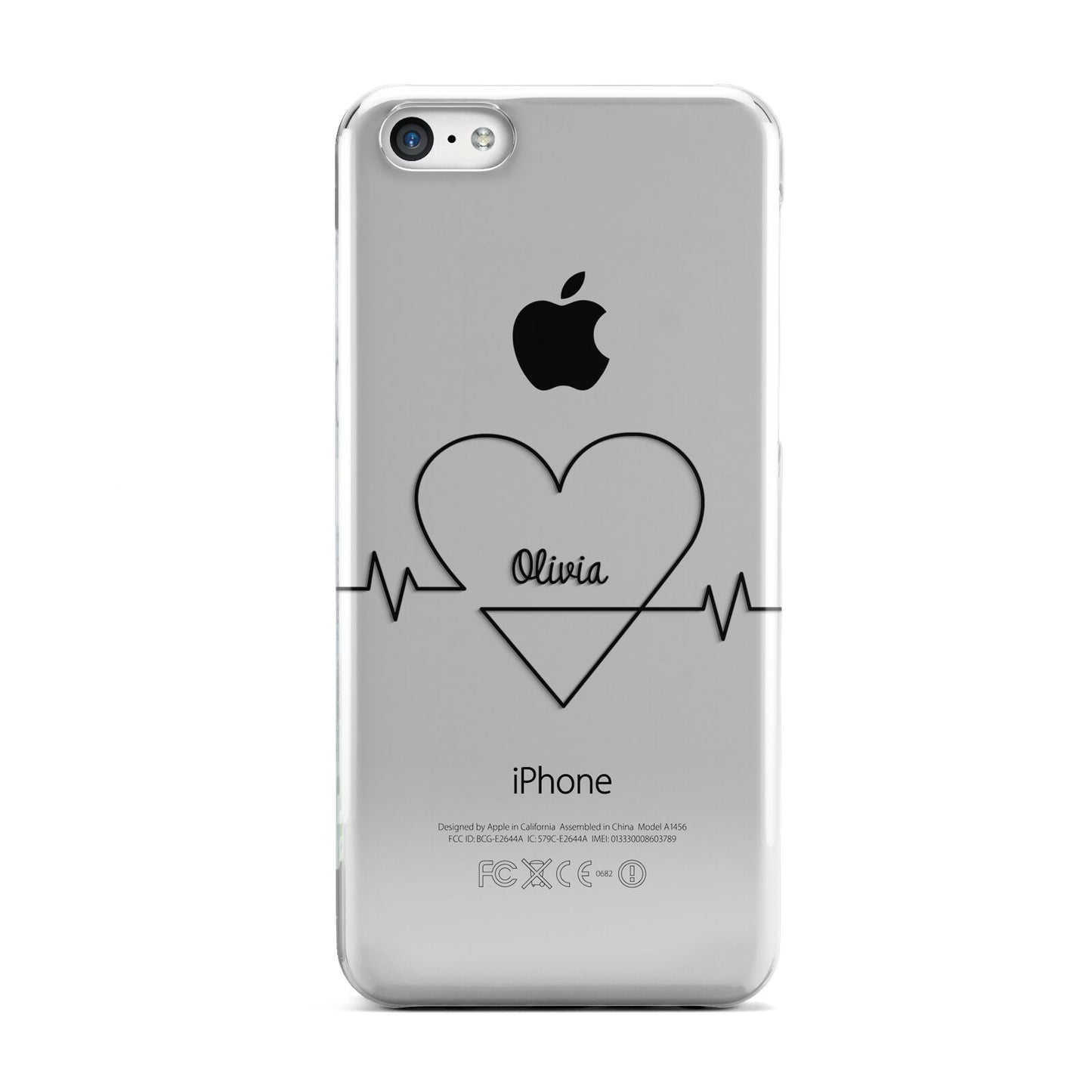 ECG Effect Heart Beats with Name Apple iPhone 5c Case