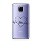 ECG Effect Heart Beats with Name Huawei Mate 20X Phone Case