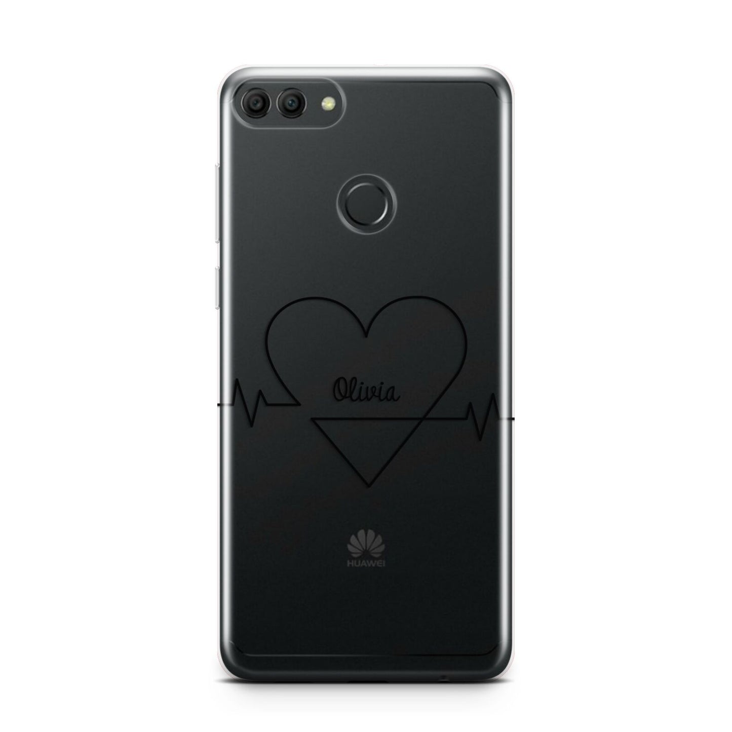 ECG Effect Heart Beats with Name Huawei Y9 2018