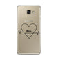 ECG Effect Heart Beats with Name Samsung Galaxy A3 2016 Case on gold phone