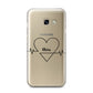 ECG Effect Heart Beats with Name Samsung Galaxy A3 2017 Case on gold phone