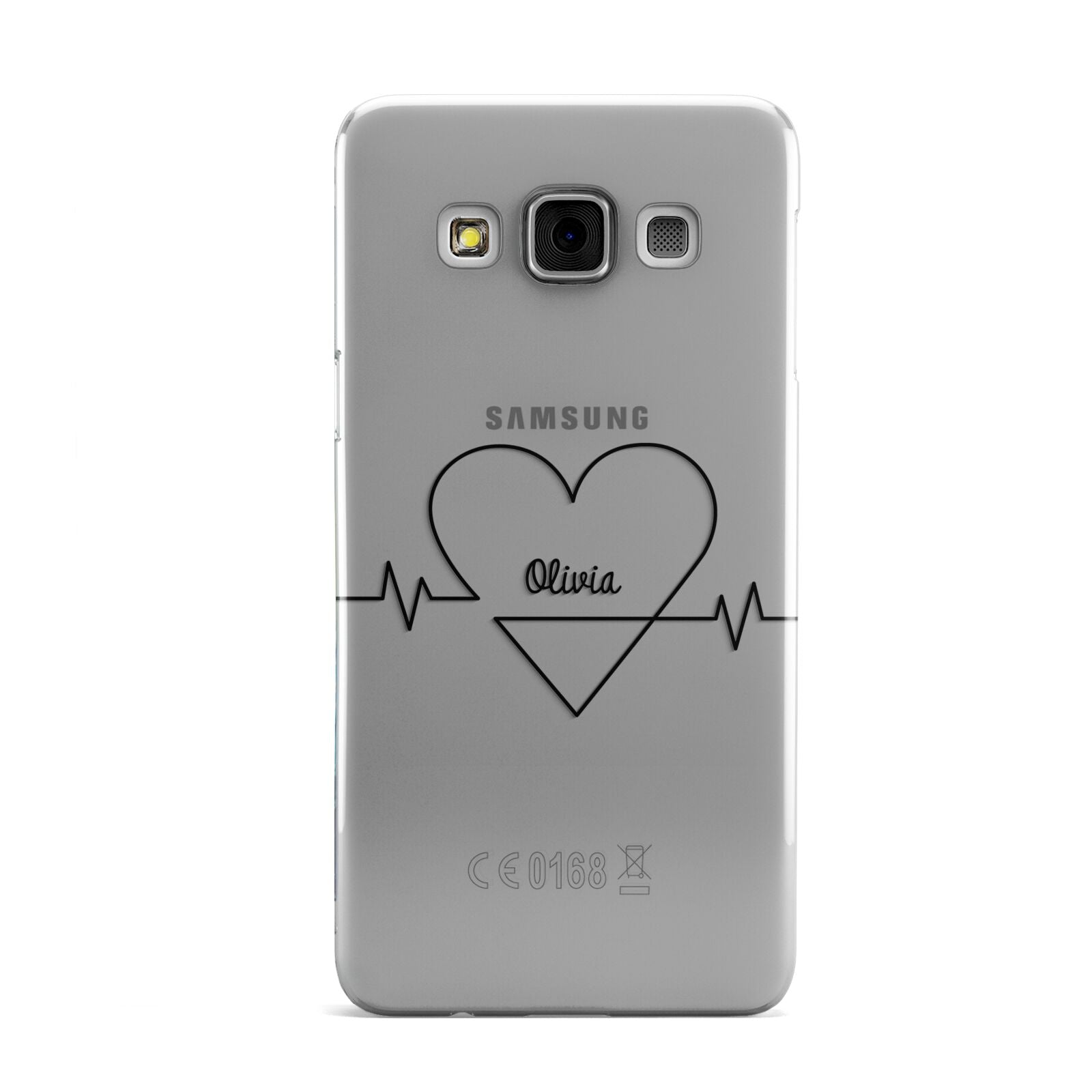 ECG Effect Heart Beats with Name Samsung Galaxy A3 Case