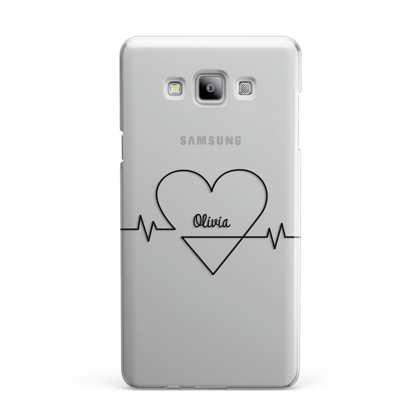 ECG Effect Heart Beats with Name Samsung Galaxy A7 2015 Case