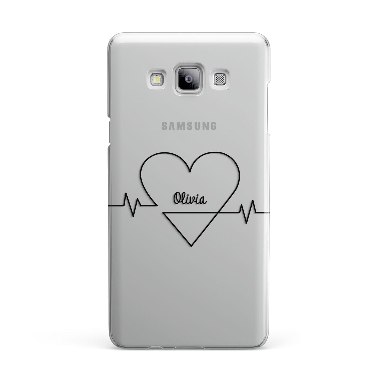 ECG Effect Heart Beats with Name Samsung Galaxy A7 2015 Case