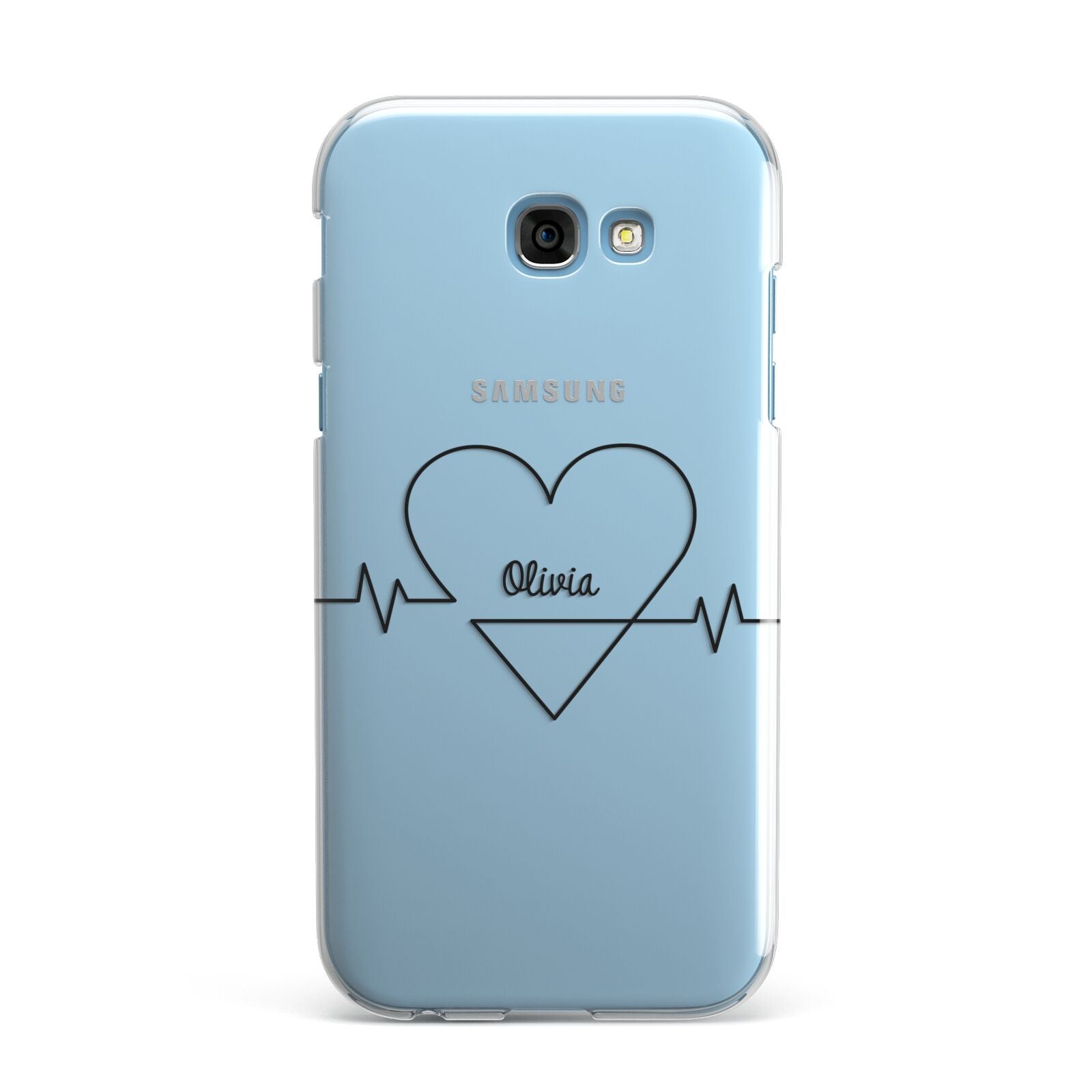 ECG Effect Heart Beats with Name Samsung Galaxy A7 2017 Case