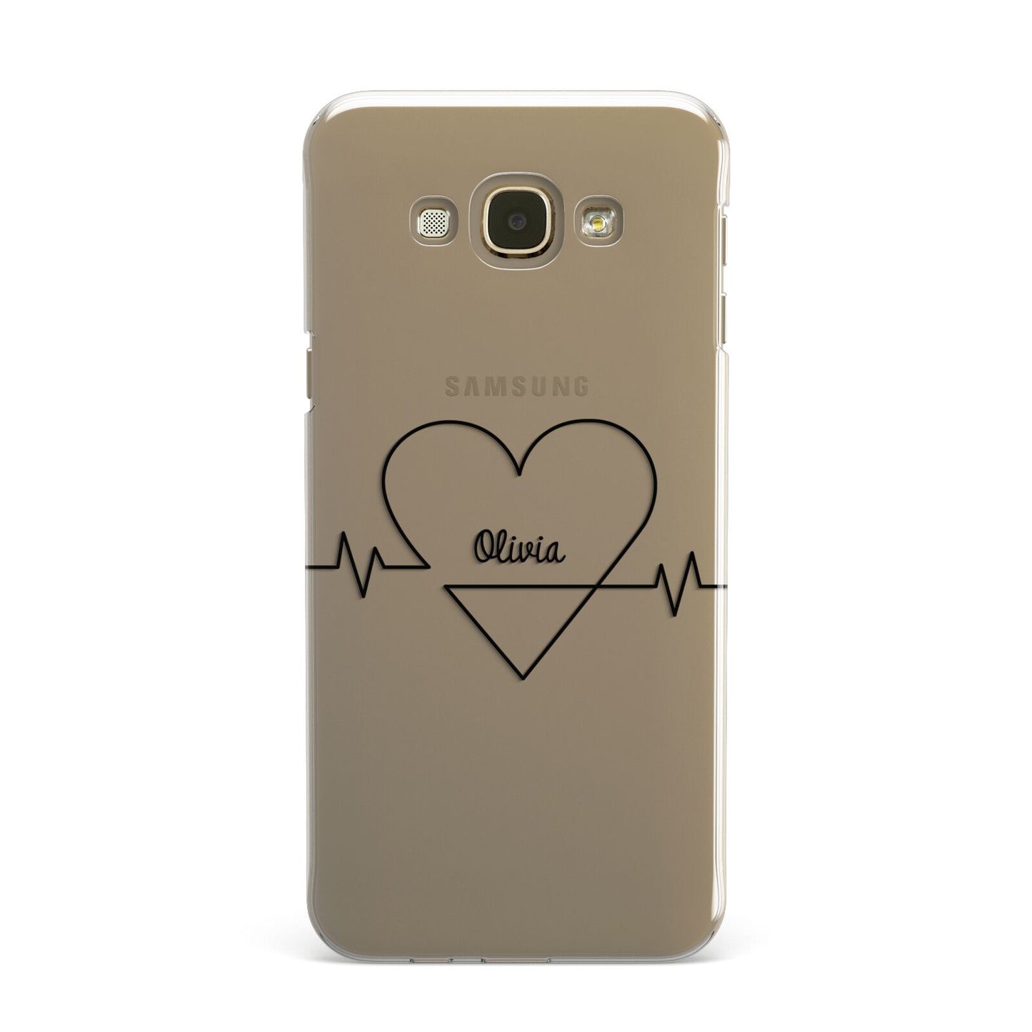 ECG Effect Heart Beats with Name Samsung Galaxy A8 Case
