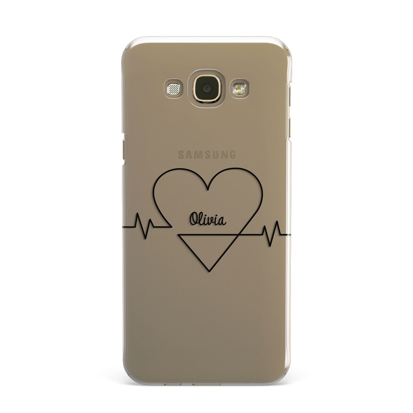 ECG Effect Heart Beats with Name Samsung Galaxy A8 Case