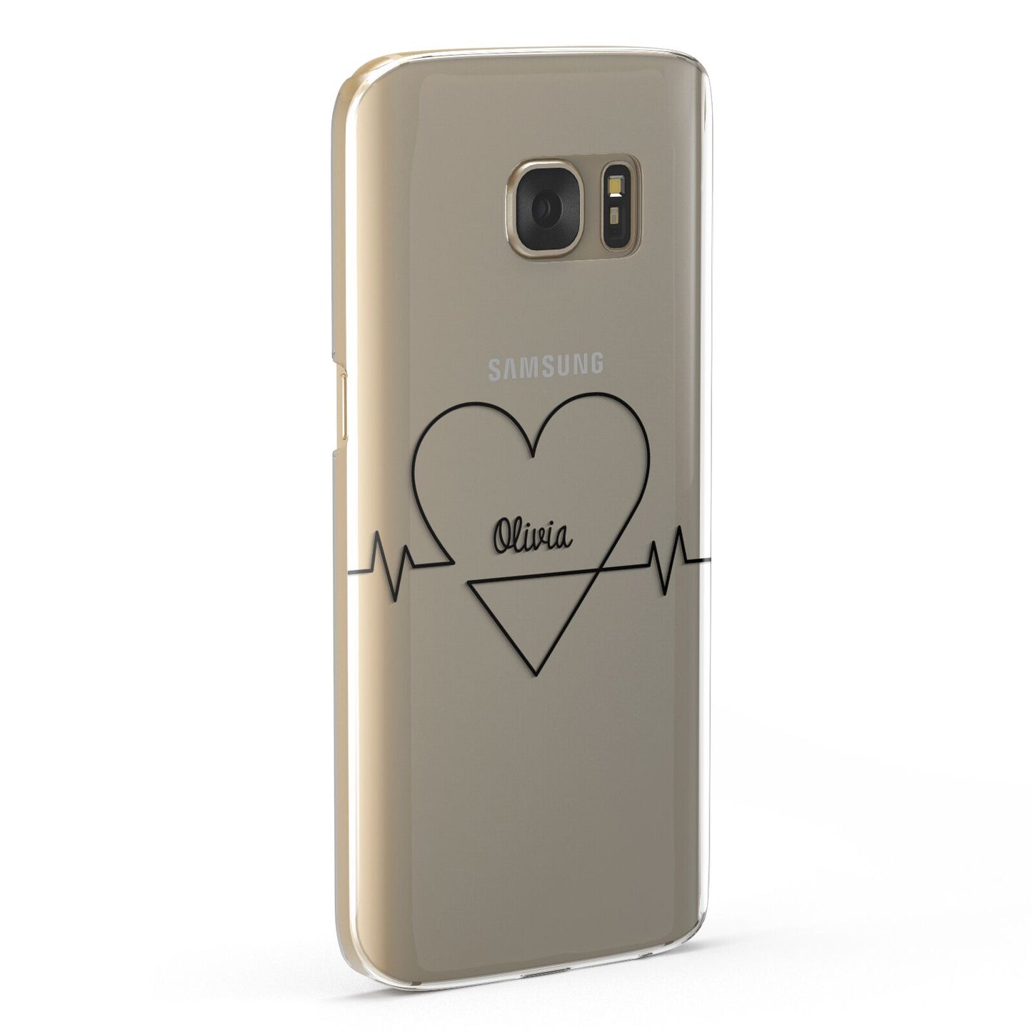 ECG Effect Heart Beats with Name Samsung Galaxy Case Fourty Five Degrees