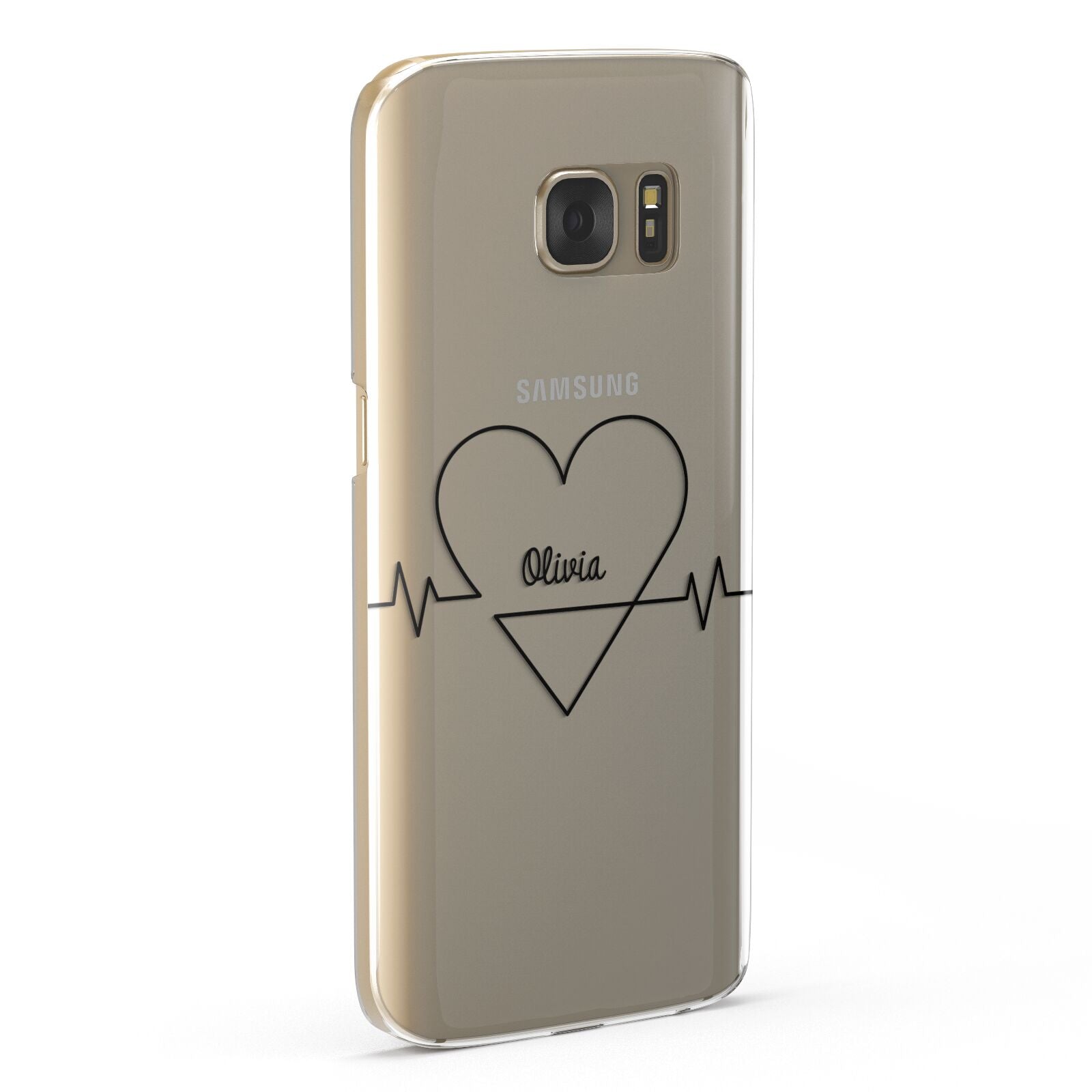 ECG Effect Heart Beats with Name Samsung Galaxy Case Fourty Five Degrees