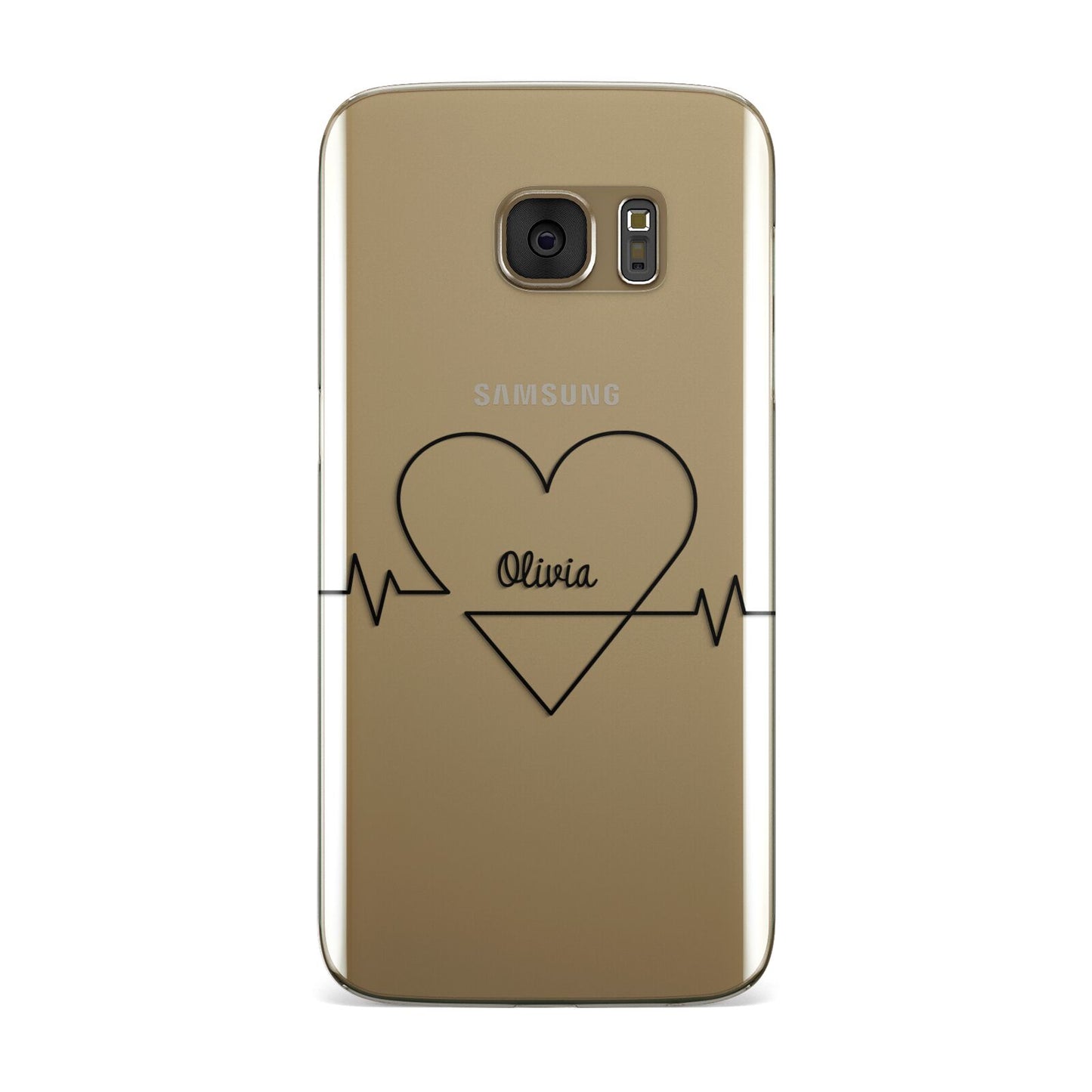 ECG Effect Heart Beats with Name Samsung Galaxy Case