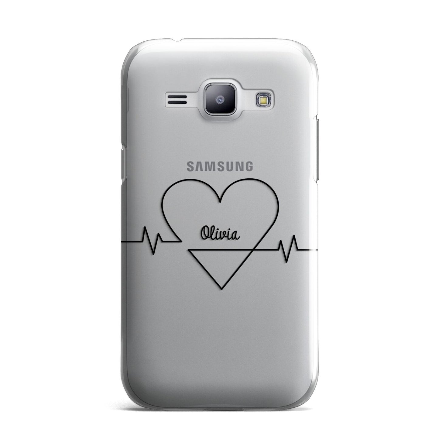 ECG Effect Heart Beats with Name Samsung Galaxy J1 2015 Case