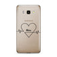 ECG Effect Heart Beats with Name Samsung Galaxy J7 2016 Case on gold phone