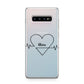ECG Effect Heart Beats with Name Samsung Galaxy S10 Plus Case