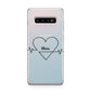 ECG Effect Heart Beats with Name Samsung Galaxy S10 Plus Case
