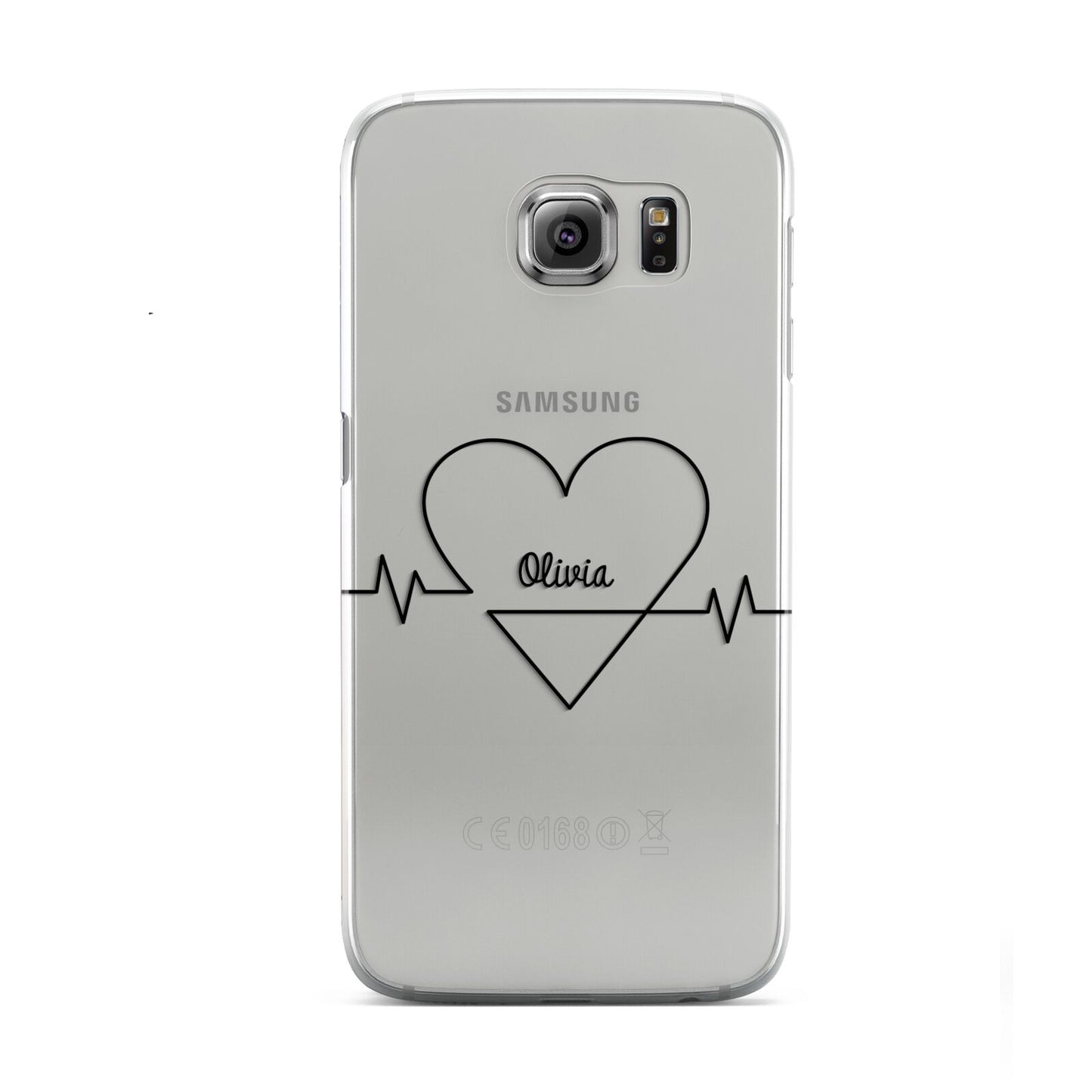 ECG Effect Heart Beats with Name Samsung Galaxy S6 Case