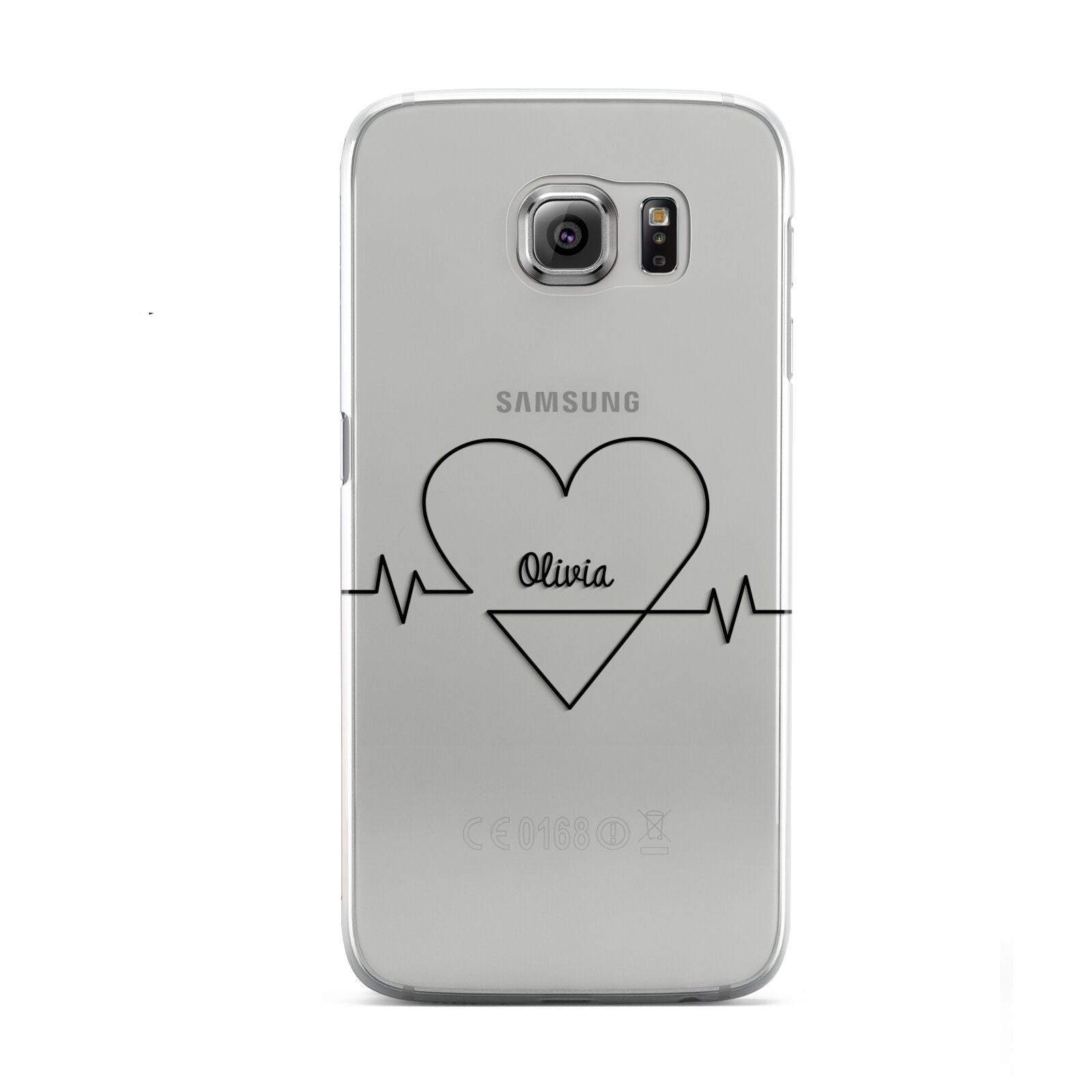 ECG Effect Heart Beats with Name Samsung Galaxy S6 Case