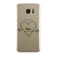 ECG Effect Heart Beats with Name Samsung Galaxy S7 Edge Case