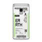 Earth Boarding Pass Samsung Galaxy S9 Case