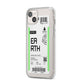 Earth Boarding Pass iPhone 14 Plus Clear Tough Case Starlight Angled Image