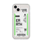 Earth Boarding Pass iPhone 14 Plus Clear Tough Case Starlight