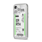 Earth Boarding Pass iPhone 14 Pro Max Clear Tough Case Silver Angled Image