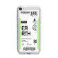 Earth Boarding Pass iPhone 7 Bumper Case on Silver iPhone