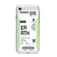 Earth Boarding Pass iPhone 8 Bumper Case on Silver iPhone