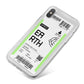 Earth Boarding Pass iPhone X Bumper Case on Silver iPhone
