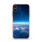 Earth In Space Apple iPhone Xs Impact Case Pink Edge on Gold Phone