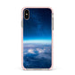 Earth In Space Apple iPhone Xs Max Impact Case Pink Edge on Gold Phone