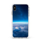 Earth In Space Apple iPhone Xs Max Impact Case White Edge on Silver Phone