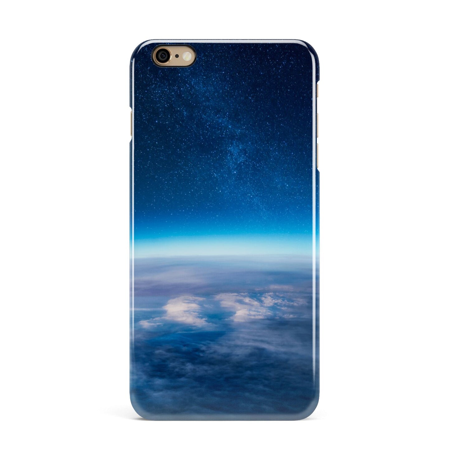 Earth In Space iPhone 6 Plus 3D Snap Case on Gold Phone
