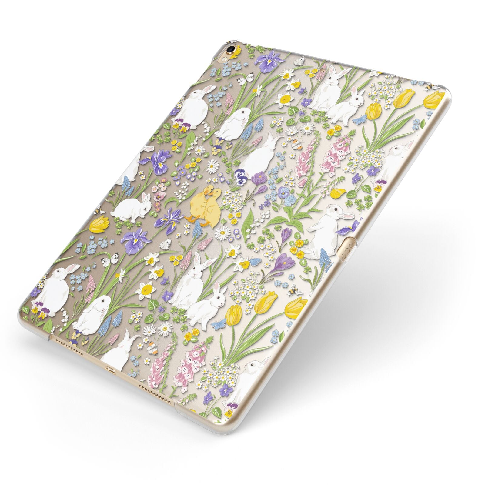 Easter Apple iPad Case on Gold iPad Side View