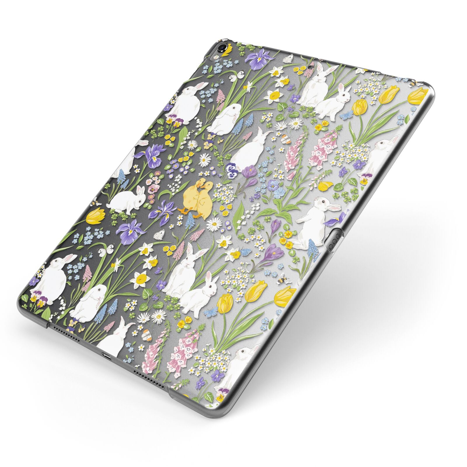 Easter Apple iPad Case on Grey iPad Side View