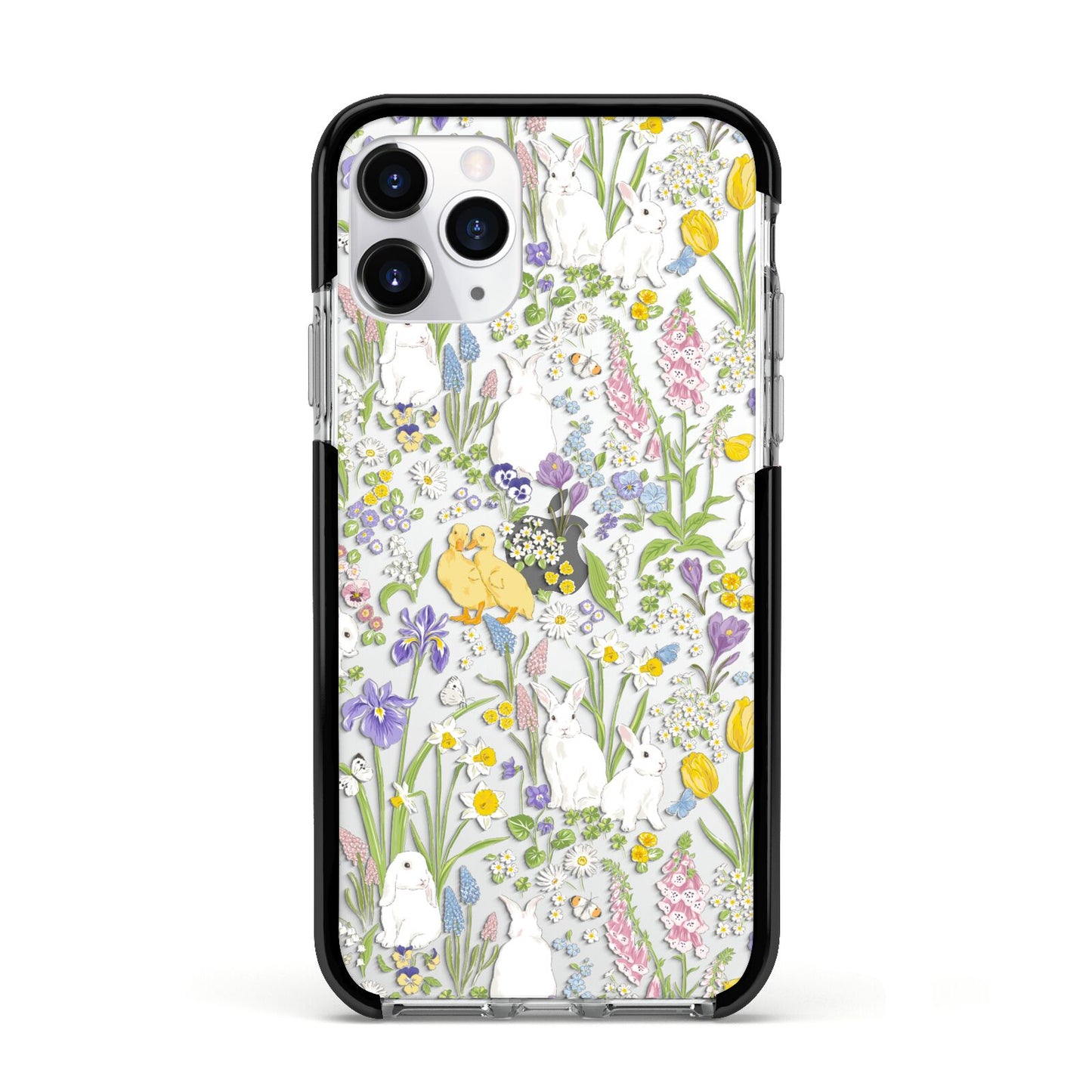 Easter Apple iPhone 11 Pro in Silver with Black Impact Case