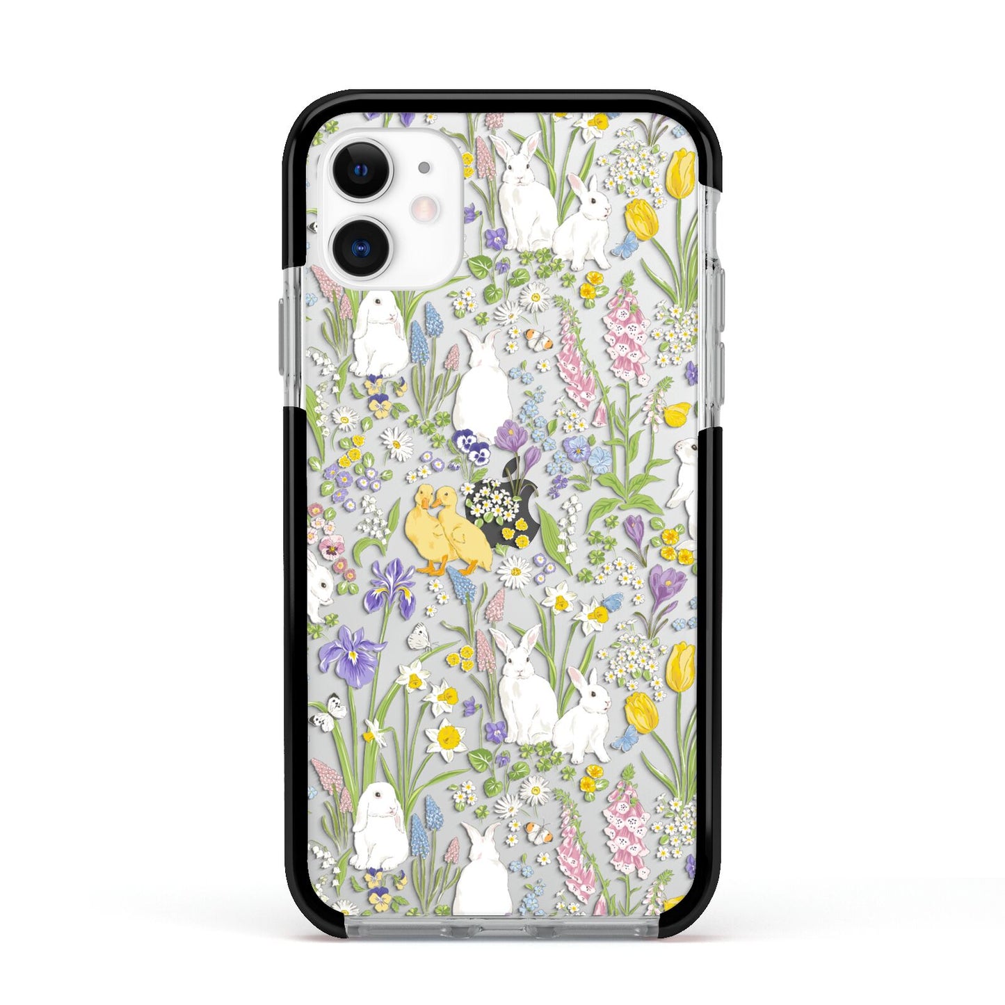 Easter Apple iPhone 11 in White with Black Impact Case
