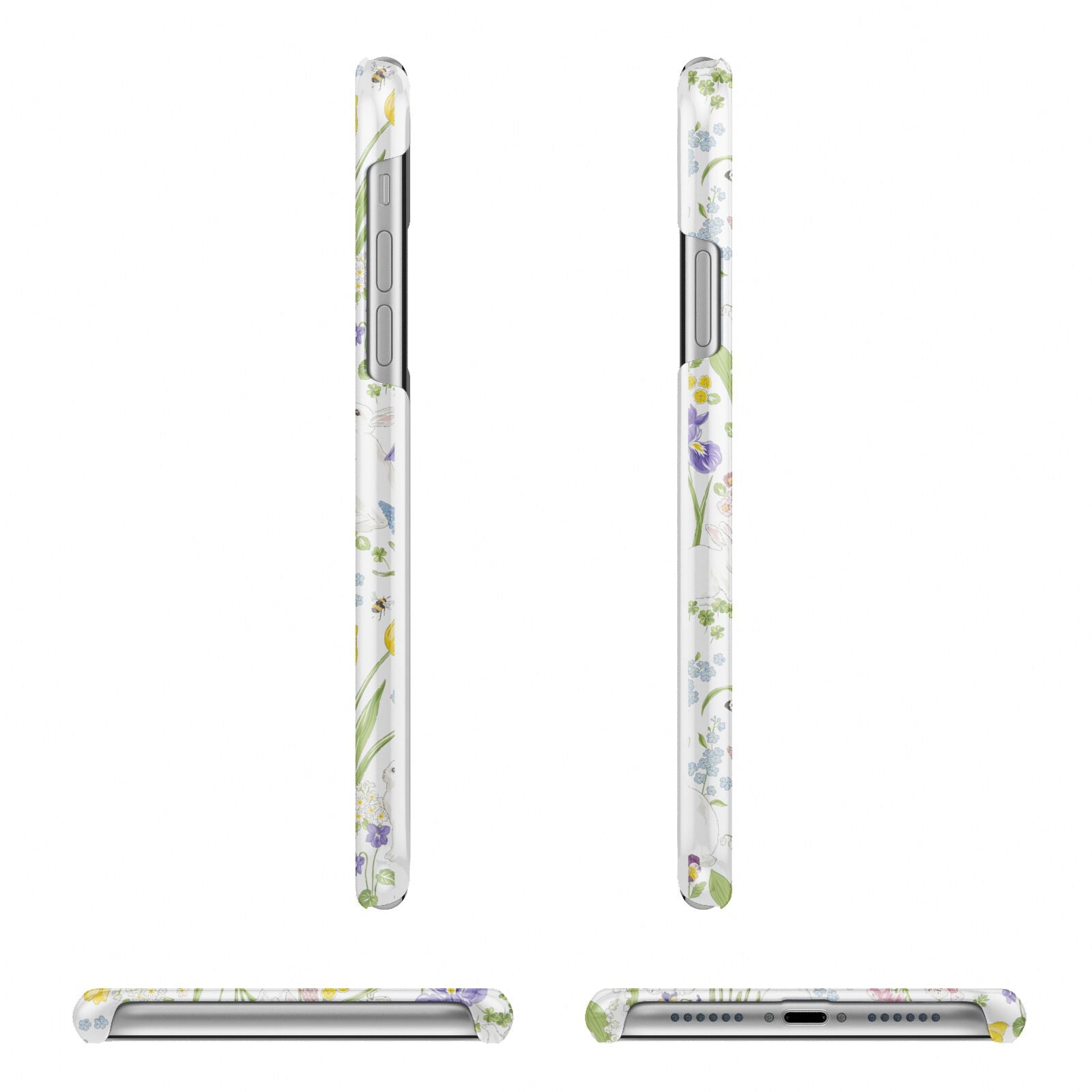 Easter Apple iPhone XR 3D Wrap Snap Case Angled Images on White Phone